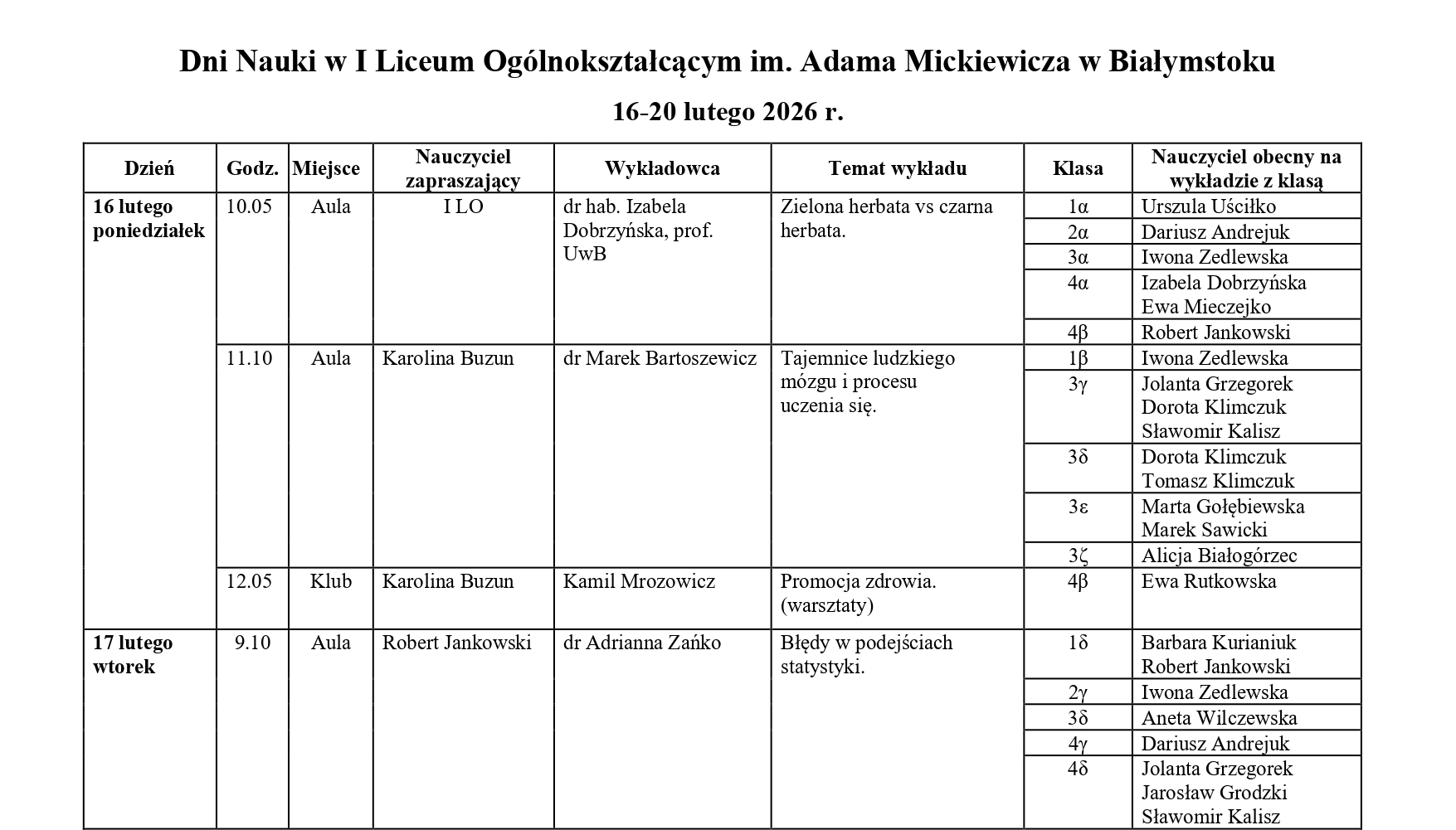 Kalendarz Dni Nauki 1