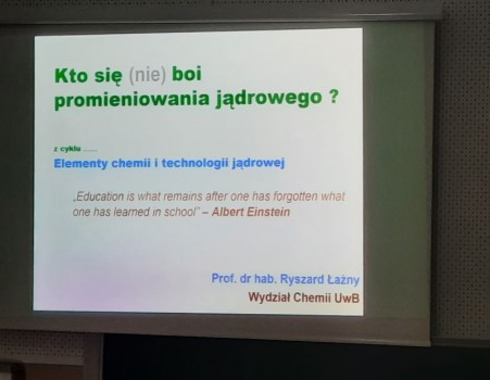 Wykład dotyczący promieniowania