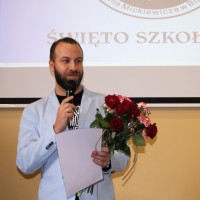 Święto szkoły 5 p.P.Andryszak Nauczyciel Najciekawiej prowadzący lekcje